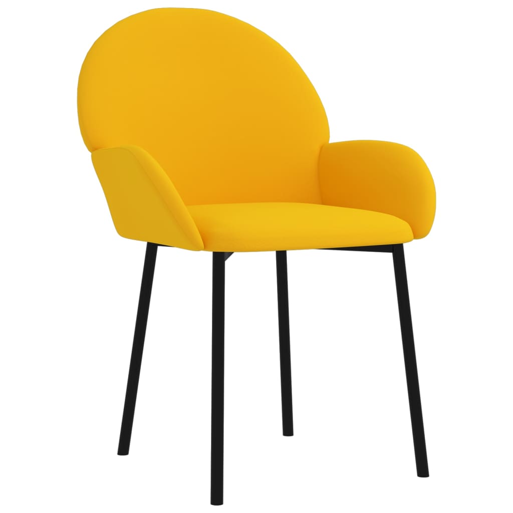 Eetkamerstoelen 2 st fluweel geel is nu te koop bij PeponiXL, paradijselijk wonen!