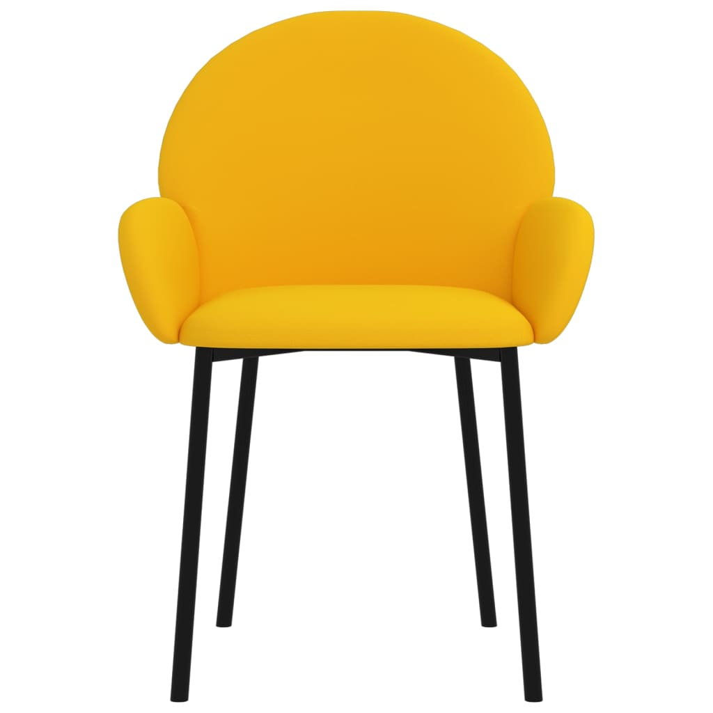 Eetkamerstoelen 2 st fluweel geel is nu te koop bij PeponiXL, paradijselijk wonen!