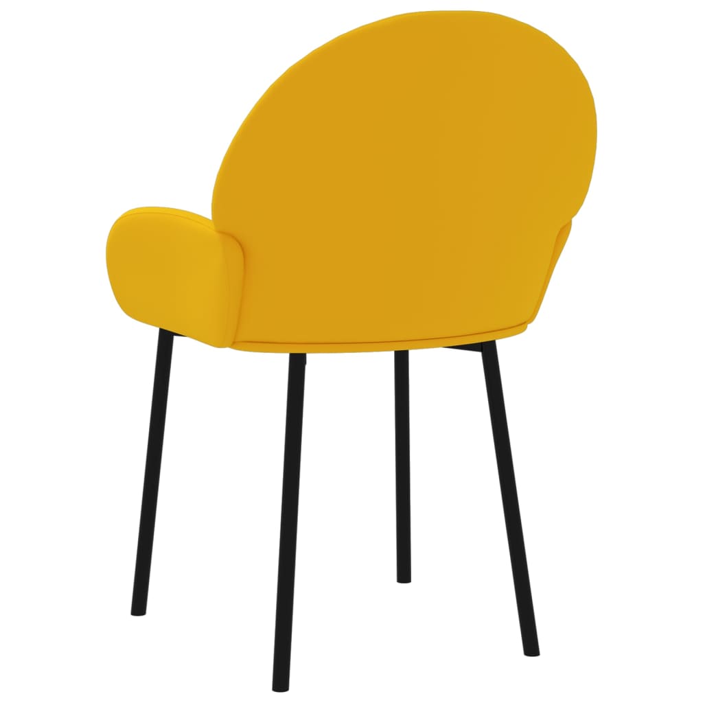 Eetkamerstoelen 2 st fluweel geel is nu te koop bij PeponiXL, paradijselijk wonen!