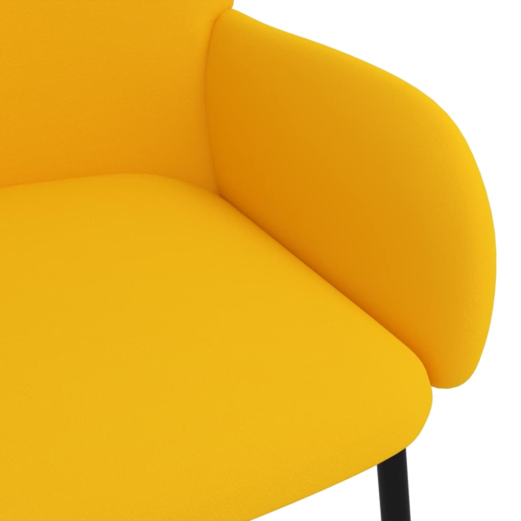 Eetkamerstoelen 2 st fluweel geel is nu te koop bij PeponiXL, paradijselijk wonen!