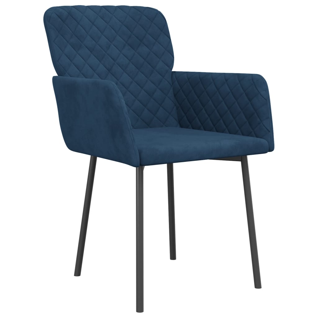 Eetkamerstoelen 2 st fluweel blauw is nu te koop bij PeponiXL, paradijselijk wonen!