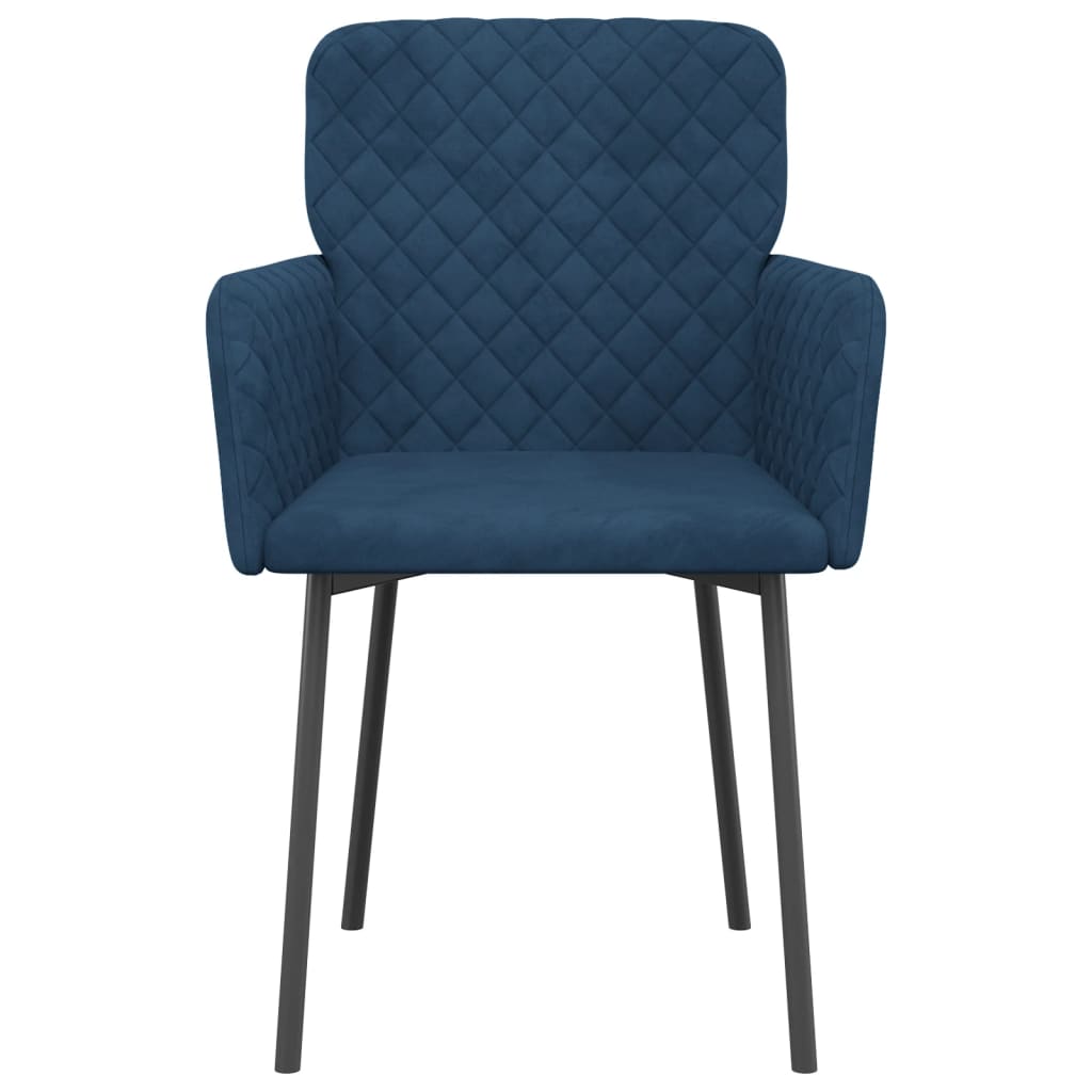 Eetkamerstoelen 2 st fluweel blauw is nu te koop bij PeponiXL, paradijselijk wonen!