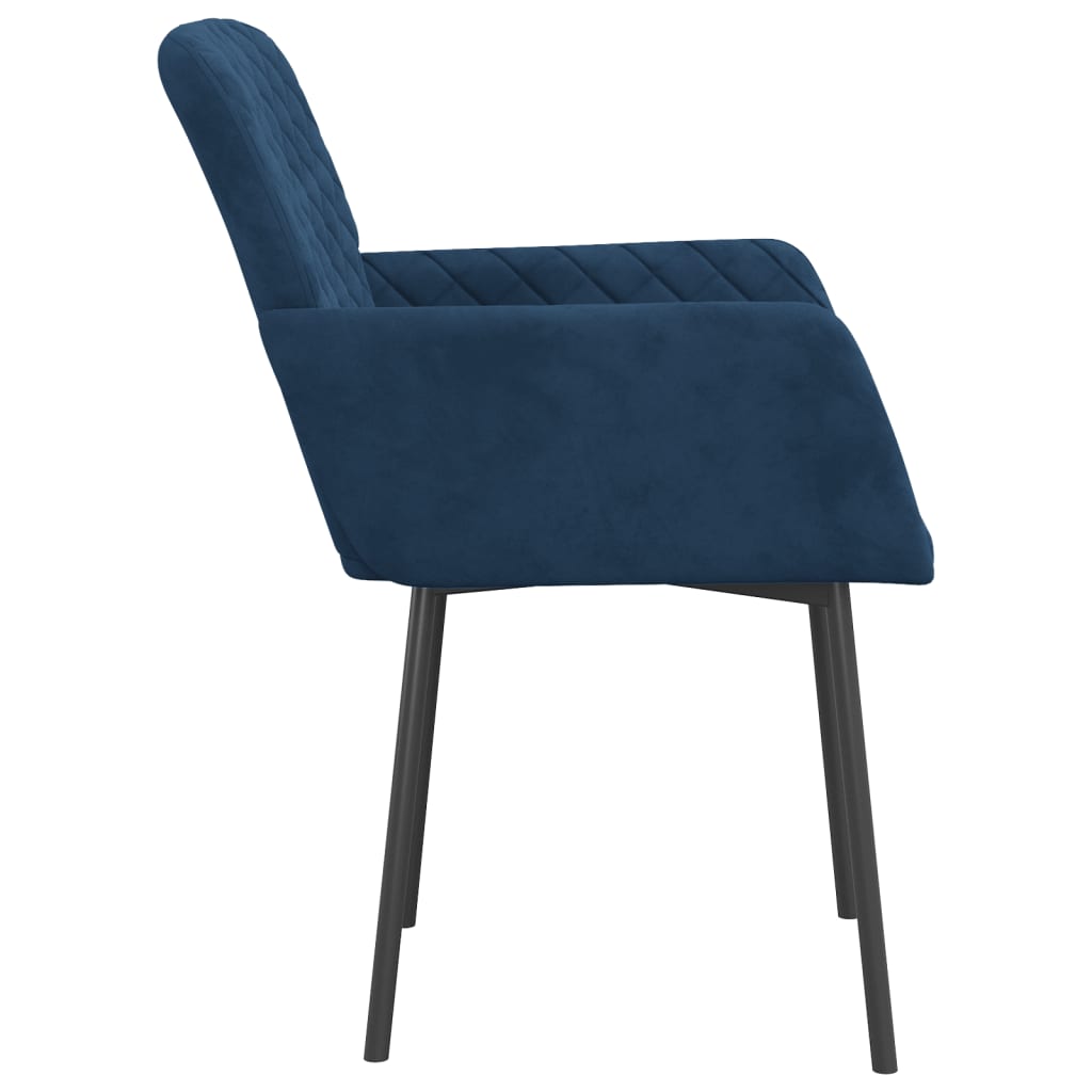 Eetkamerstoelen 2 st fluweel blauw is nu te koop bij PeponiXL, paradijselijk wonen!