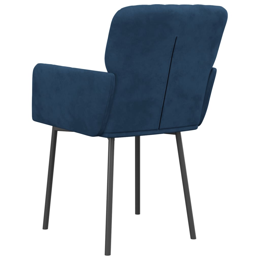 Eetkamerstoelen 2 st fluweel blauw is nu te koop bij PeponiXL, paradijselijk wonen!