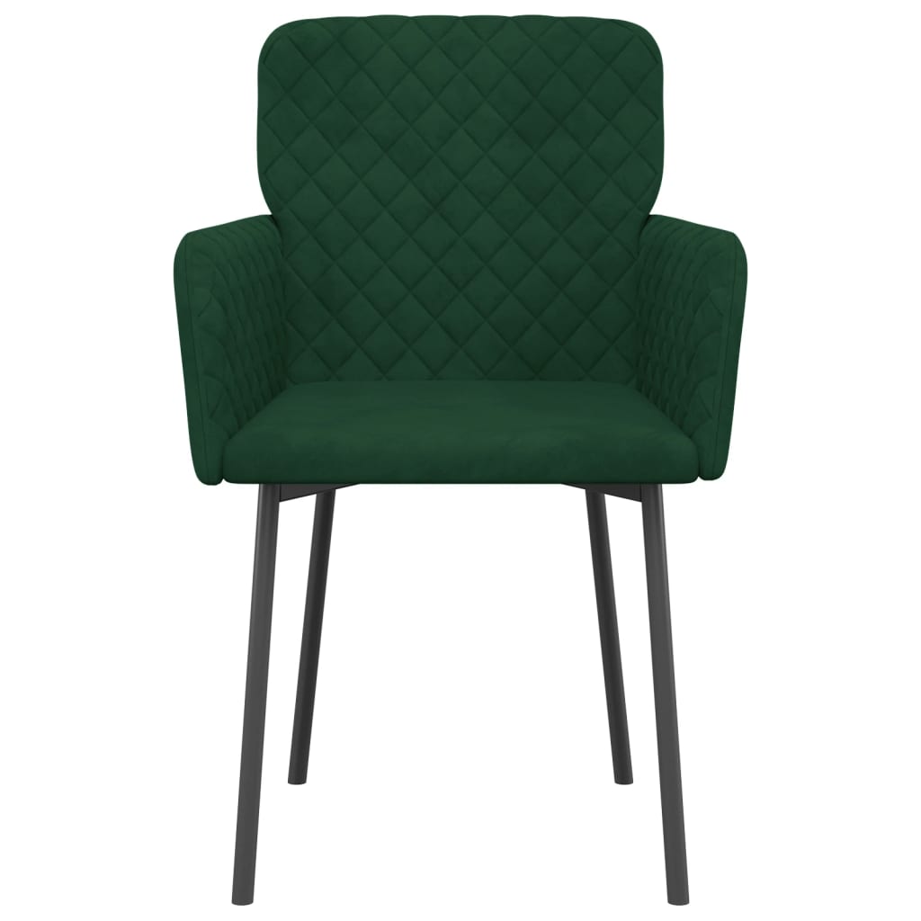 Eetkamerstoelen 2 st fluweel donkergroen is nu te koop bij PeponiXL, paradijselijk wonen!