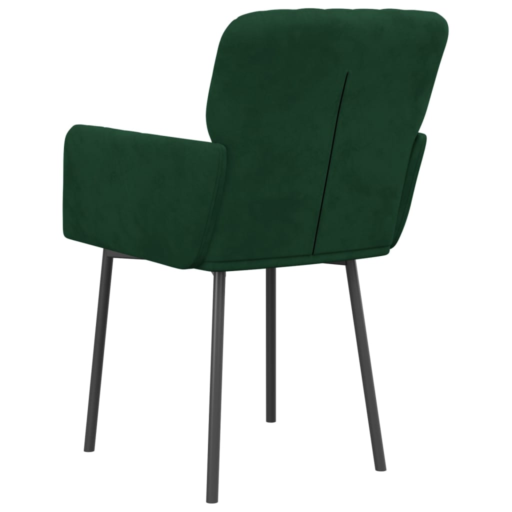 Eetkamerstoelen 2 st fluweel donkergroen is nu te koop bij PeponiXL, paradijselijk wonen!