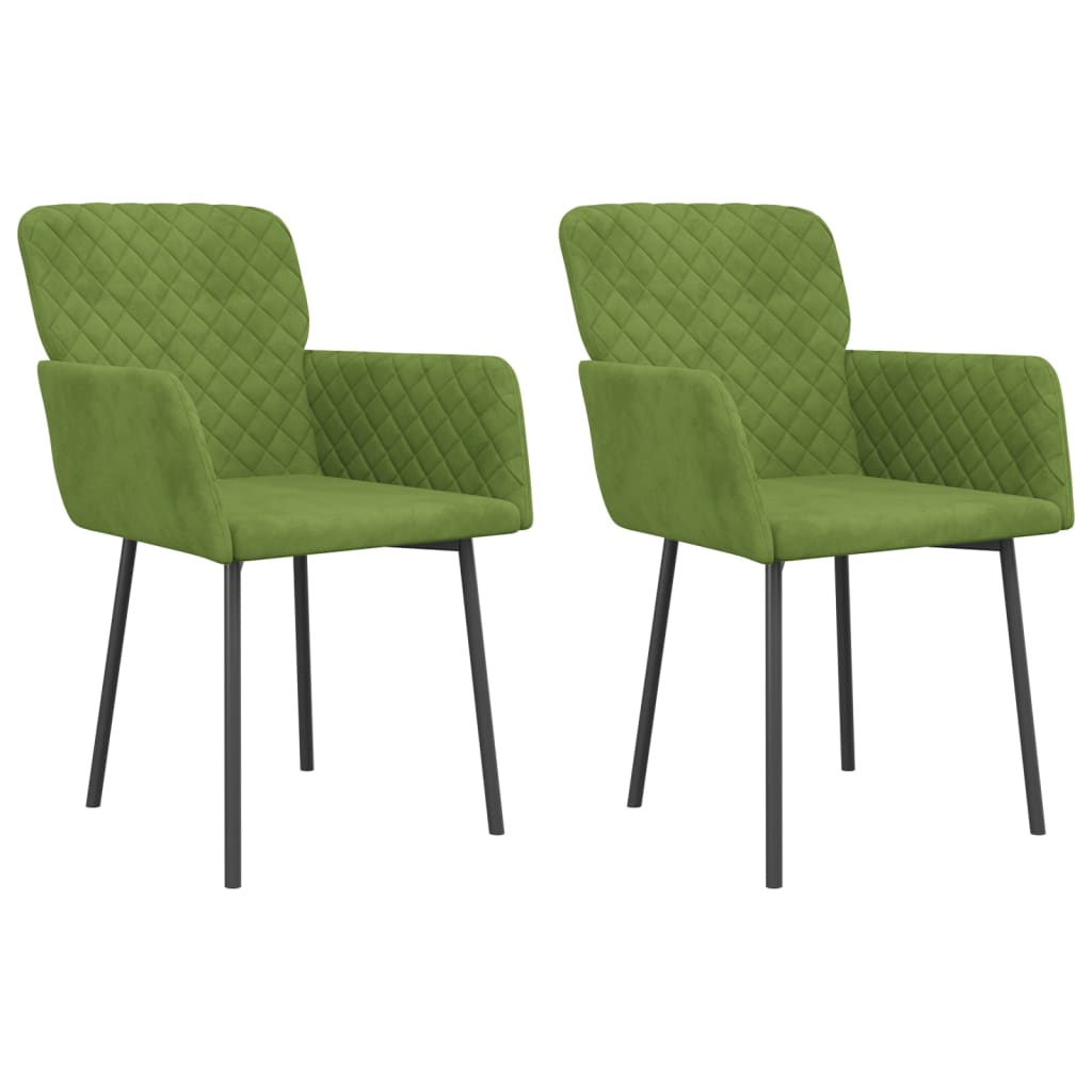 Eetkamerstoelen 2 st fluweel lichtgroen is nu te koop bij PeponiXL, paradijselijk wonen!