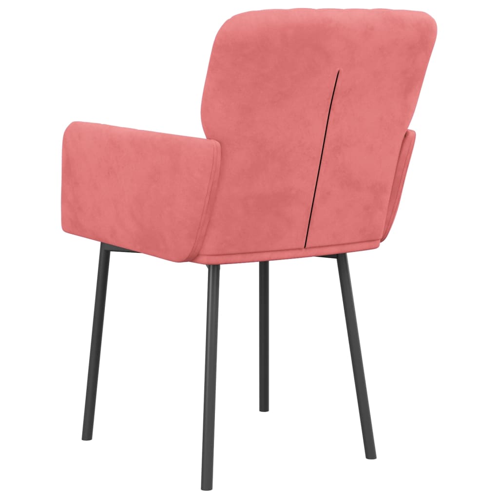 Eetkamerstoelen 2 st fluweel roze is nu te koop bij PeponiXL, paradijselijk wonen!