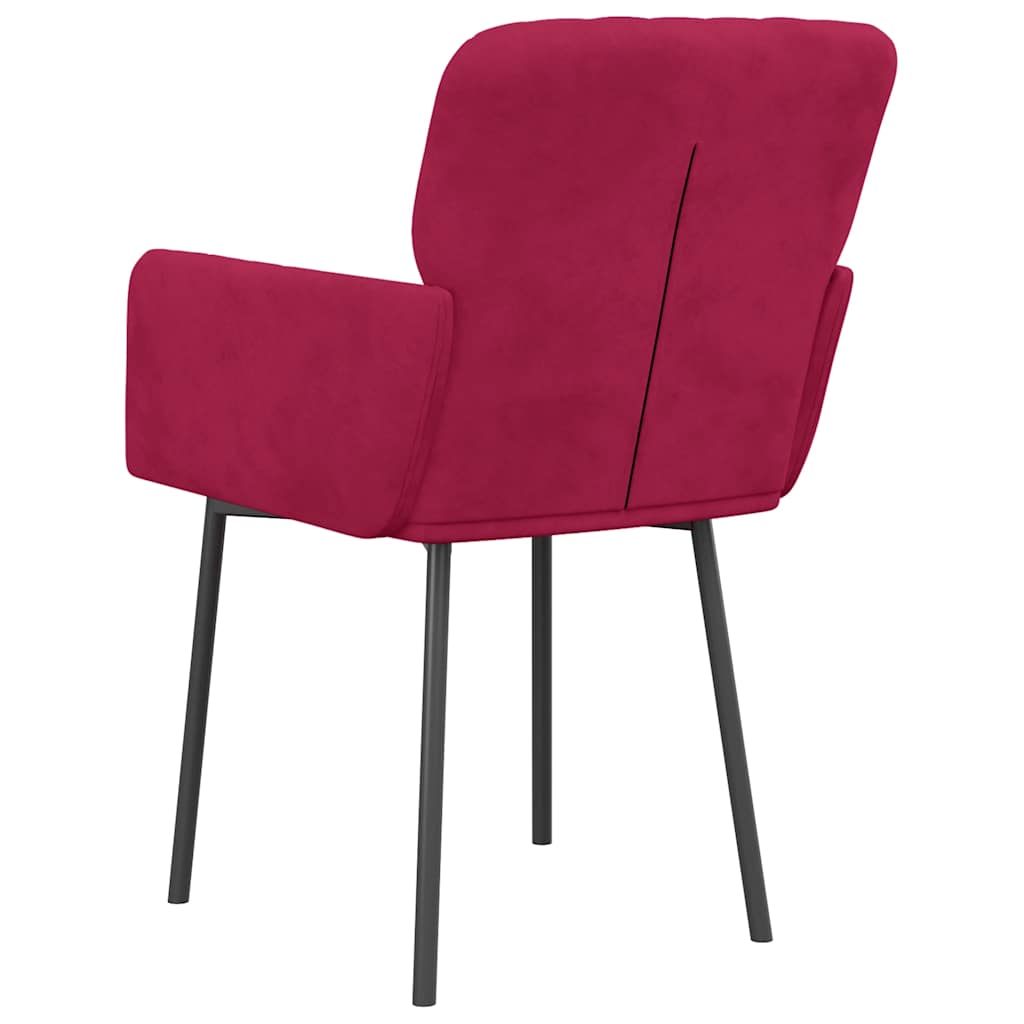 Eetkamerstoelen 2 st fluweel wijnrood is nu te koop bij PeponiXL, paradijselijk wonen!