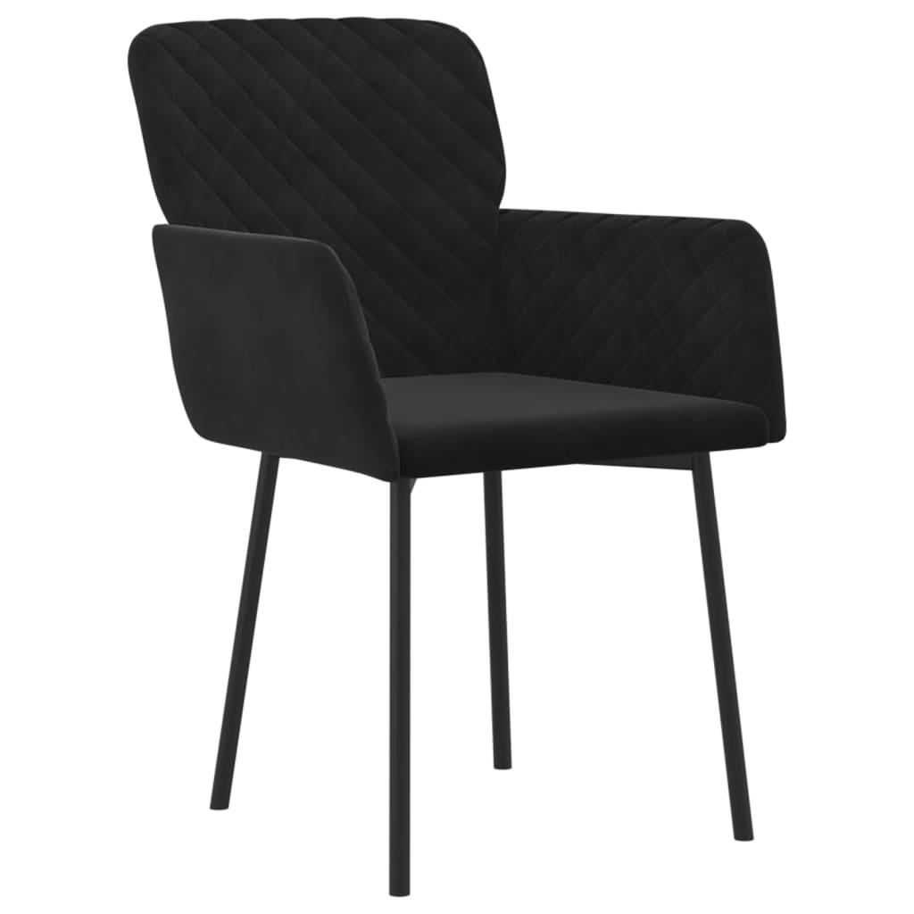 Eetkamerstoelen 2 st fluweel zwart is nu te koop bij PeponiXL, paradijselijk wonen!