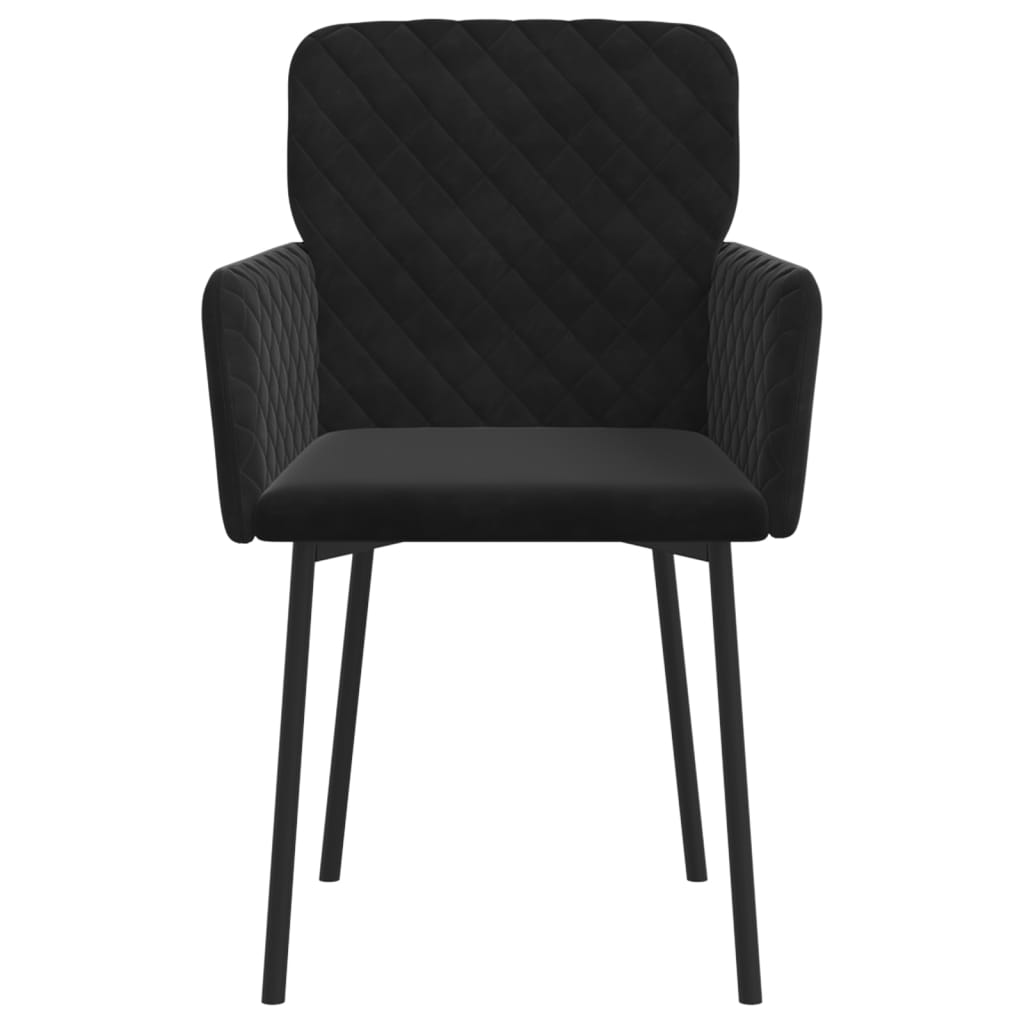 Eetkamerstoelen 2 st fluweel zwart is nu te koop bij PeponiXL, paradijselijk wonen!