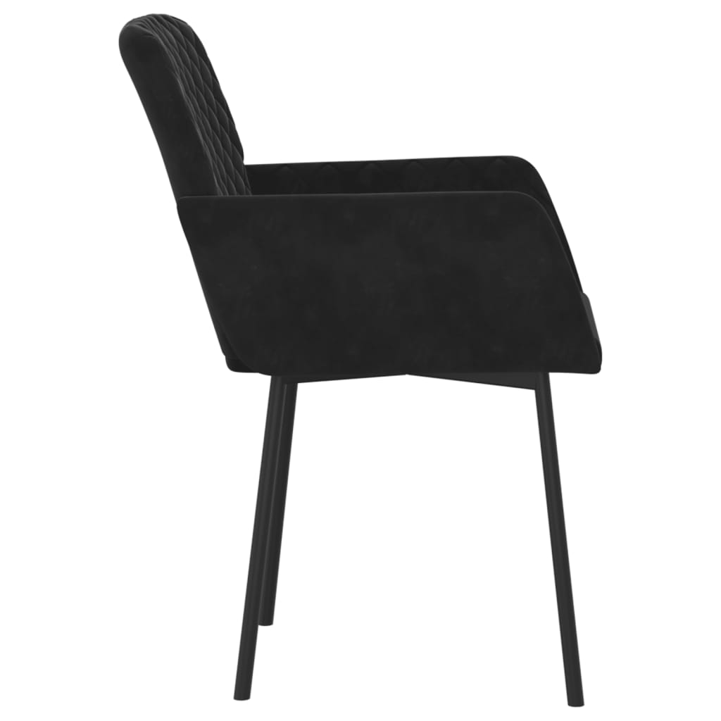 Eetkamerstoelen 2 st fluweel zwart is nu te koop bij PeponiXL, paradijselijk wonen!