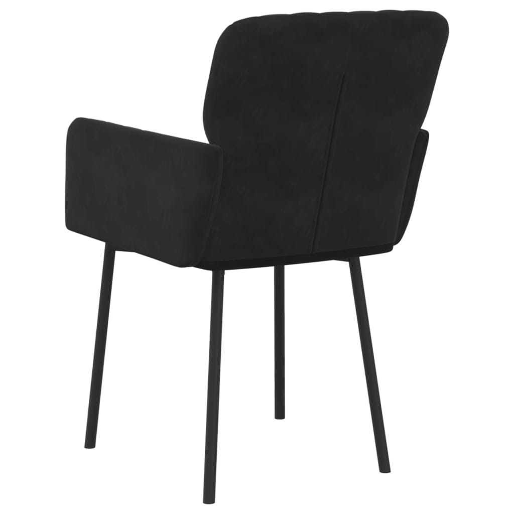 Eetkamerstoelen 2 st fluweel zwart is nu te koop bij PeponiXL, paradijselijk wonen!