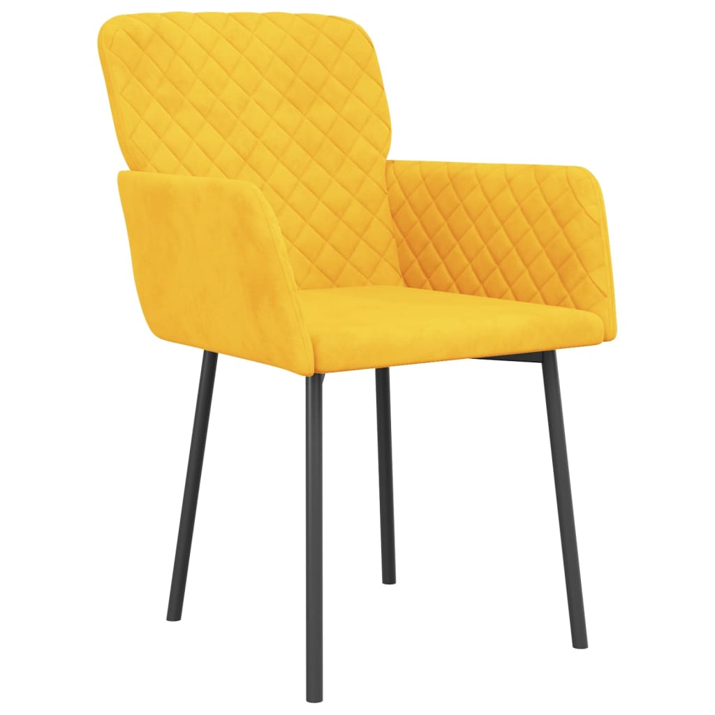 Eetkamerstoelen 2 st fluweel geel is nu te koop bij PeponiXL, paradijselijk wonen!