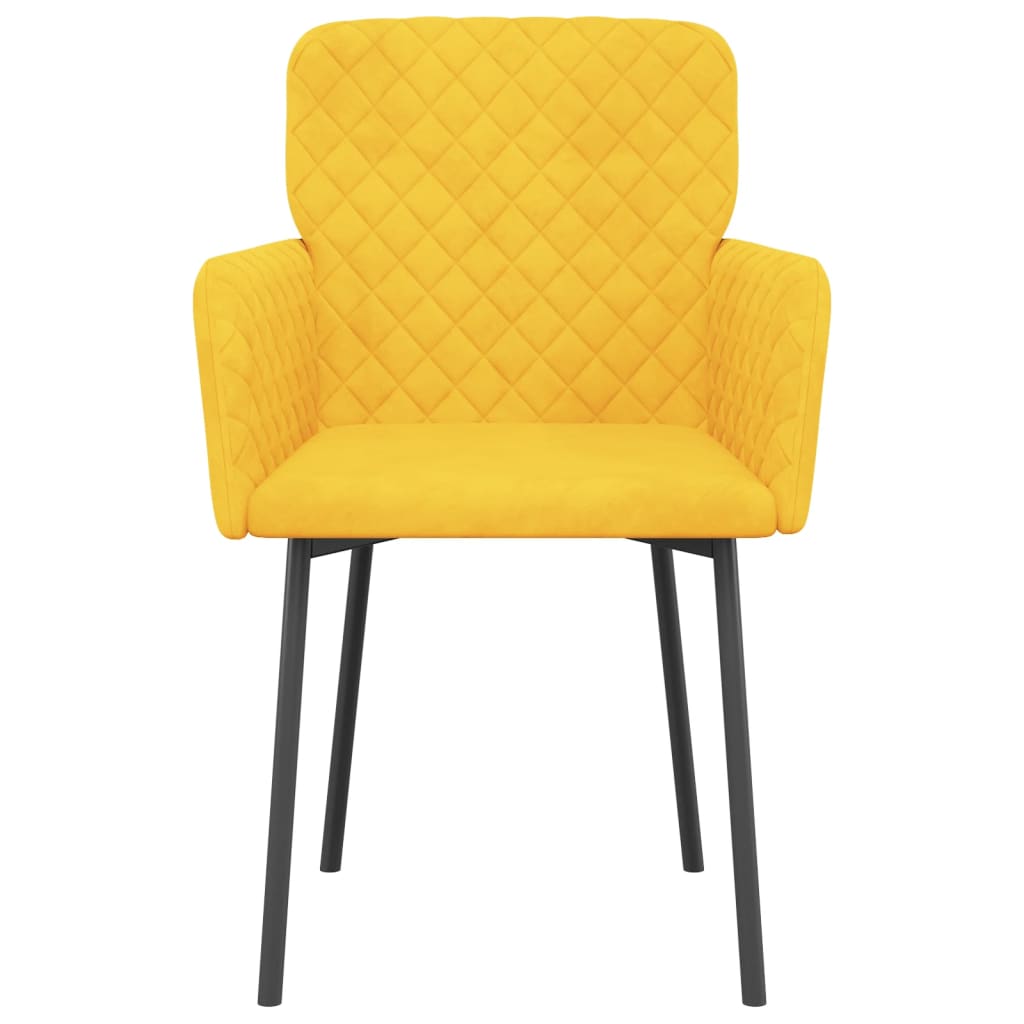 Eetkamerstoelen 2 st fluweel geel is nu te koop bij PeponiXL, paradijselijk wonen!