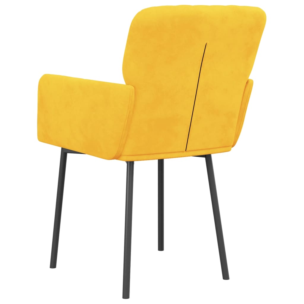 Eetkamerstoelen 2 st fluweel geel is nu te koop bij PeponiXL, paradijselijk wonen!