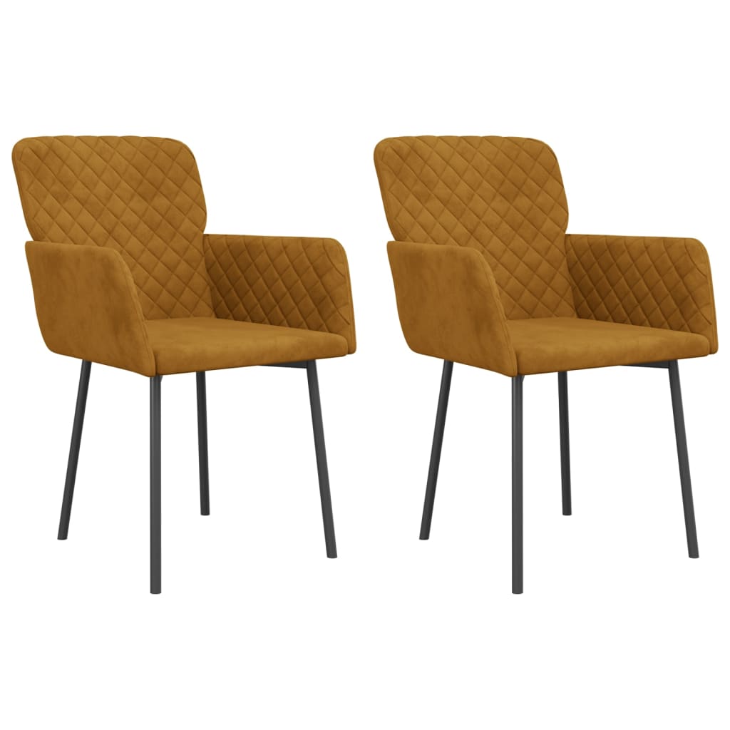 Eetkamerstoelen 2 st fluweel bruin is nu te koop bij PeponiXL, paradijselijk wonen!