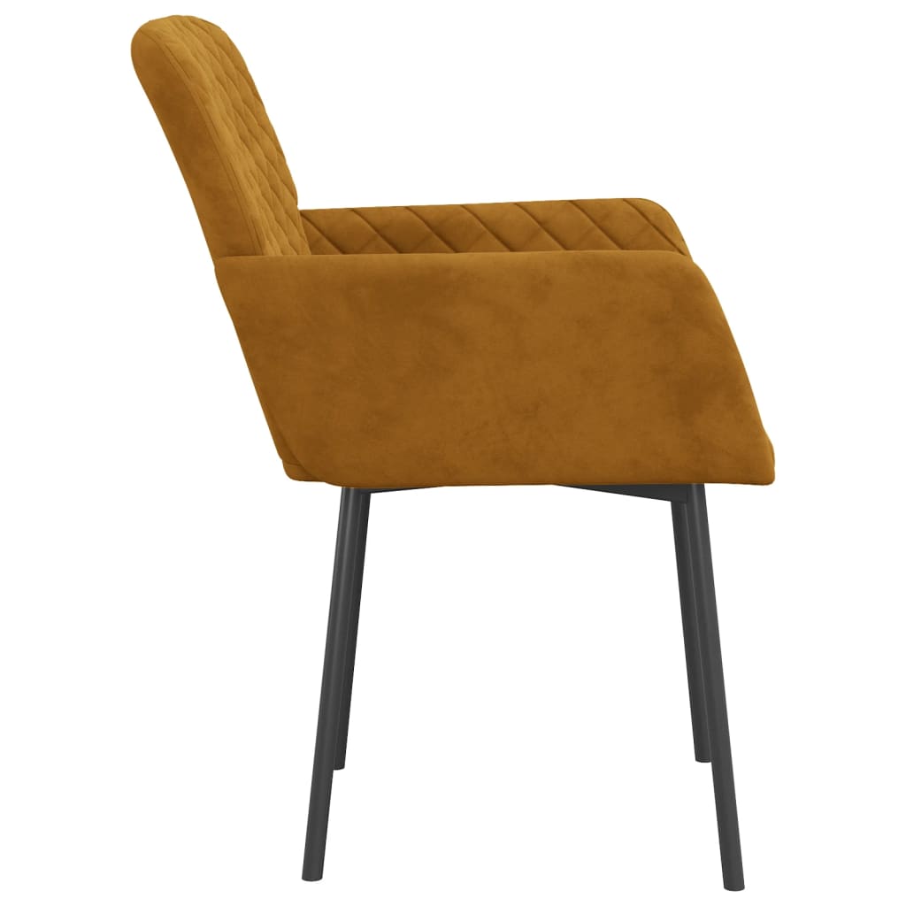 Eetkamerstoelen 2 st fluweel bruin is nu te koop bij PeponiXL, paradijselijk wonen!