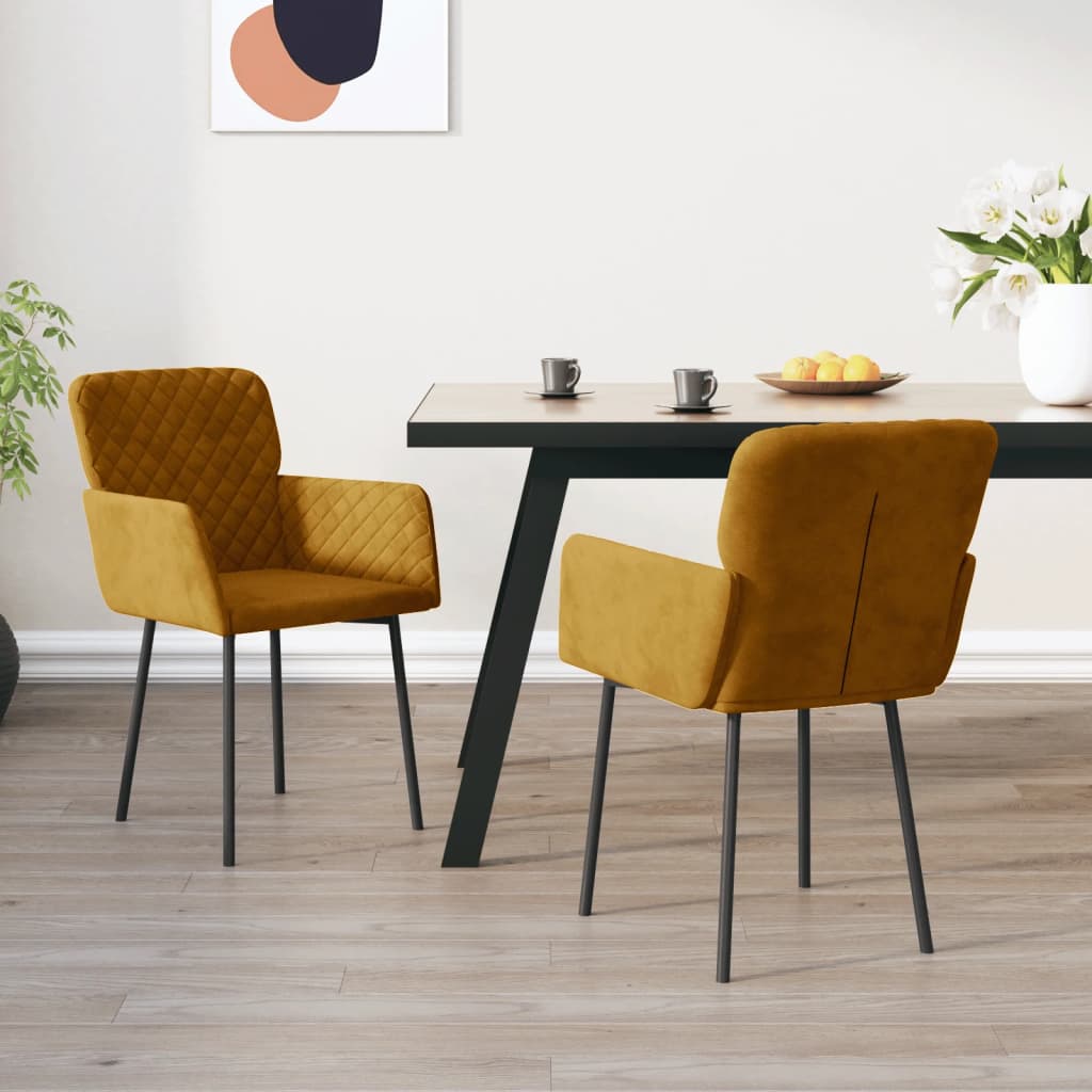 Eetkamerstoelen 2 st fluweel bruin is nu te koop bij PeponiXL, paradijselijk wonen!