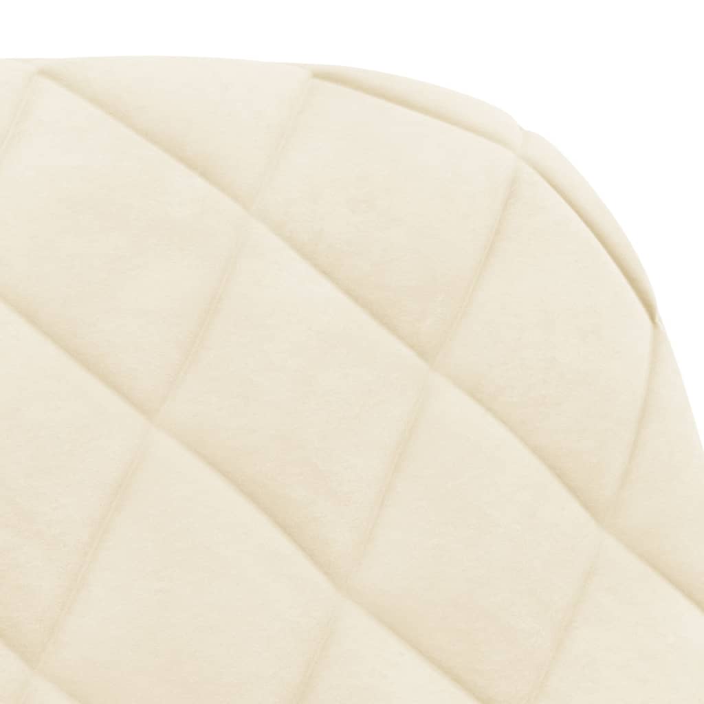 Eetkamerstoelen 2 st fluweel crèmekleurig is nu te koop bij PeponiXL, paradijselijk wonen!