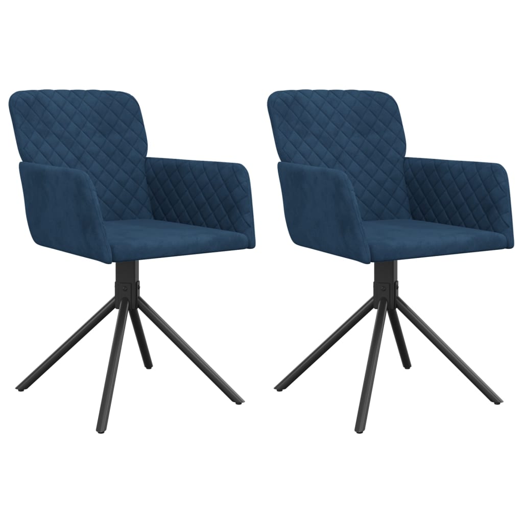 Eetkamerstoelen draaibaar 2 st fluweel blauw is nu te koop bij PeponiXL, paradijselijk wonen!