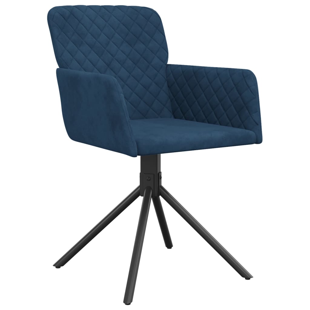 Eetkamerstoelen draaibaar 2 st fluweel blauw is nu te koop bij PeponiXL, paradijselijk wonen!