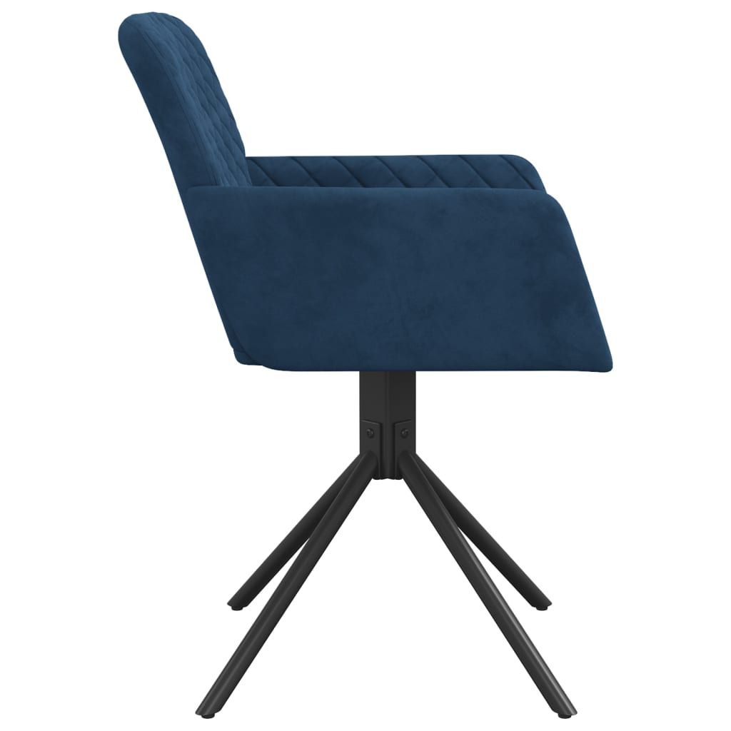Eetkamerstoelen draaibaar 2 st fluweel blauw is nu te koop bij PeponiXL, paradijselijk wonen!