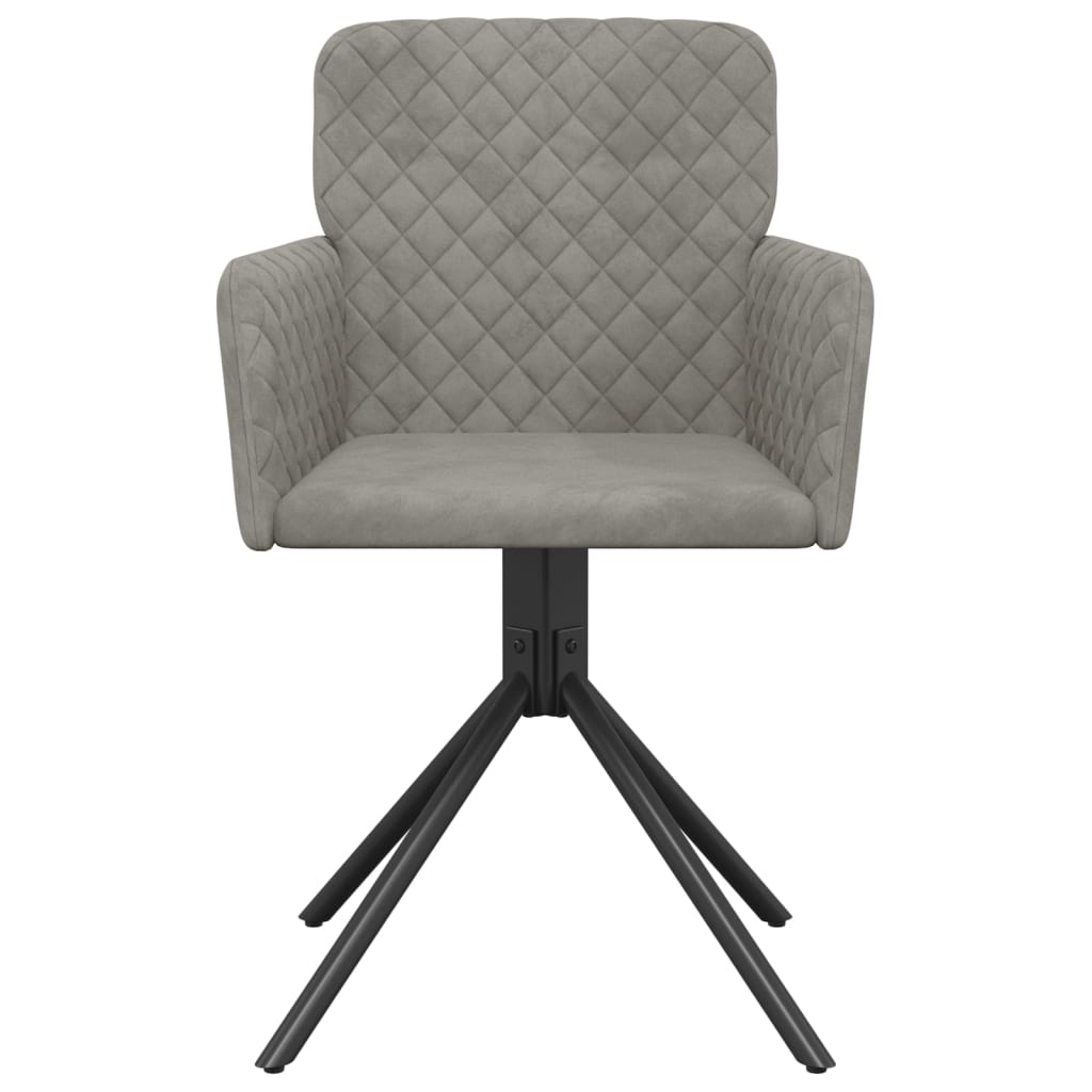 Eetkamerstoelen draaibaar 2 st fluweel lichtgrijs is nu te koop bij PeponiXL, paradijselijk wonen!