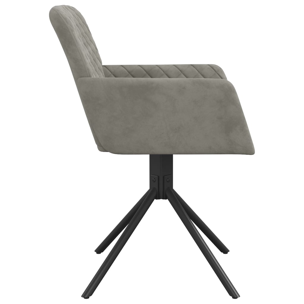 Eetkamerstoelen draaibaar 2 st fluweel lichtgrijs is nu te koop bij PeponiXL, paradijselijk wonen!