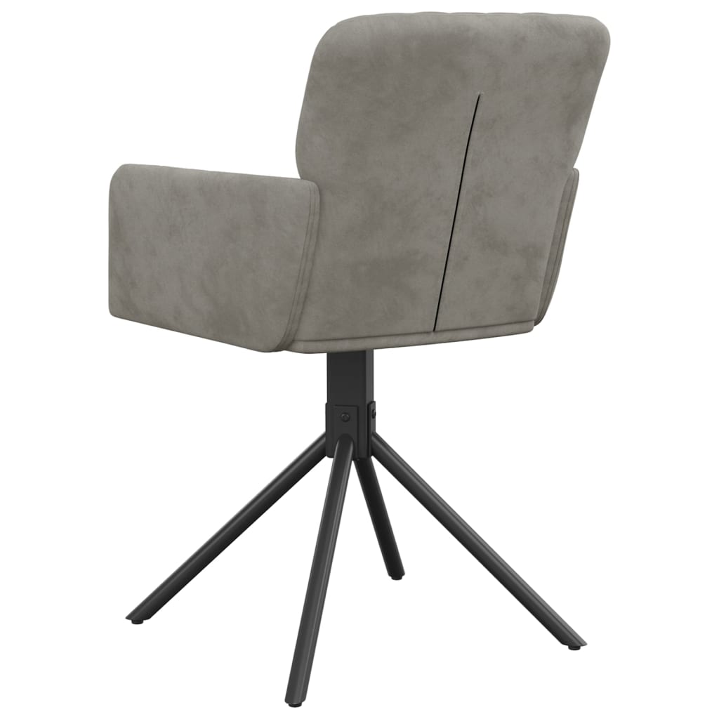 Eetkamerstoelen draaibaar 2 st fluweel lichtgrijs is nu te koop bij PeponiXL, paradijselijk wonen!