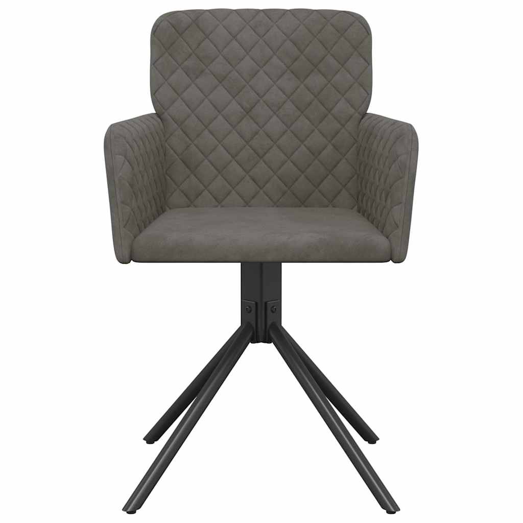 Eetkamerstoelen draaibaar 2 st fluweel donkergrijs is nu te koop bij PeponiXL, paradijselijk wonen!