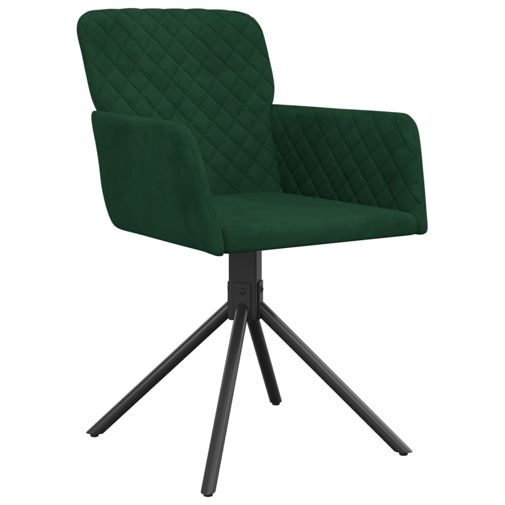 Eetkamerstoelen draaibaar 2 st fluweel donkergroen is nu te koop bij PeponiXL, paradijselijk wonen!
