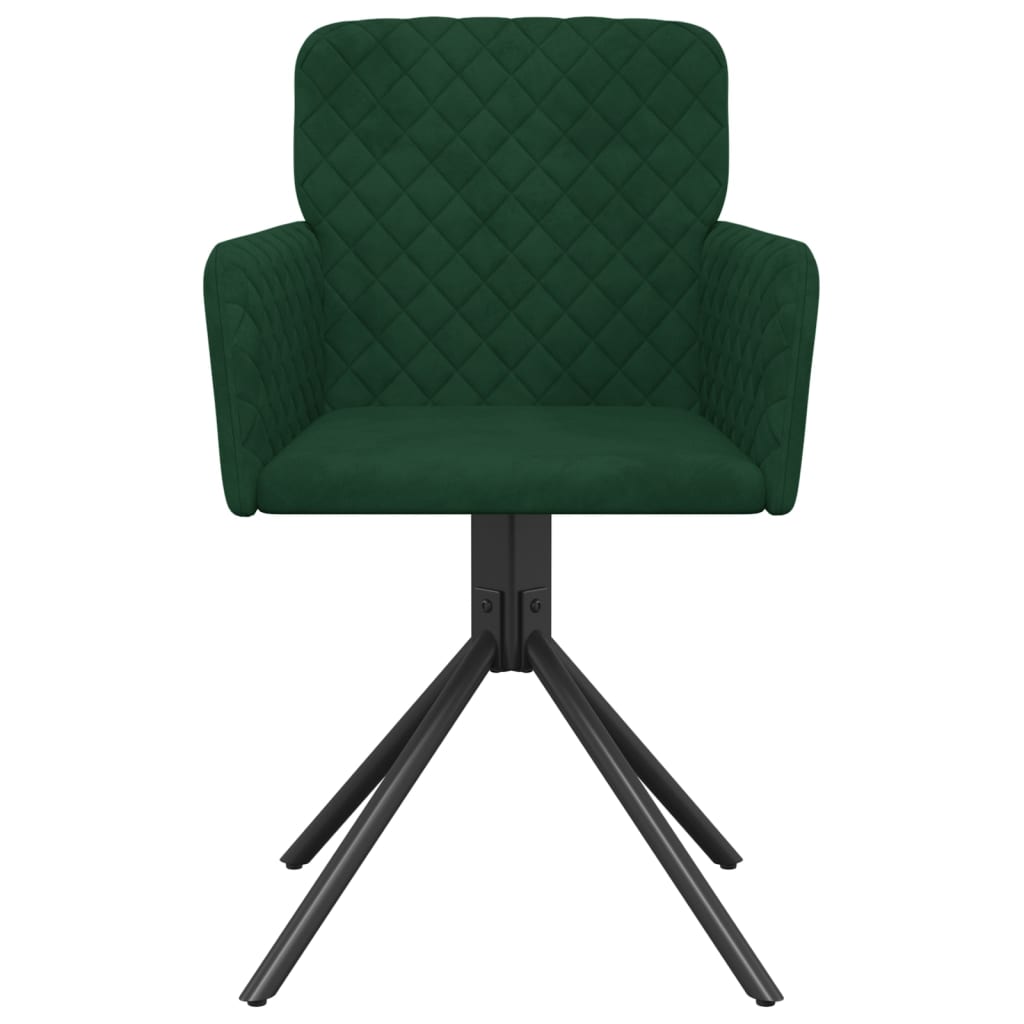Eetkamerstoelen draaibaar 2 st fluweel donkergroen is nu te koop bij PeponiXL, paradijselijk wonen!