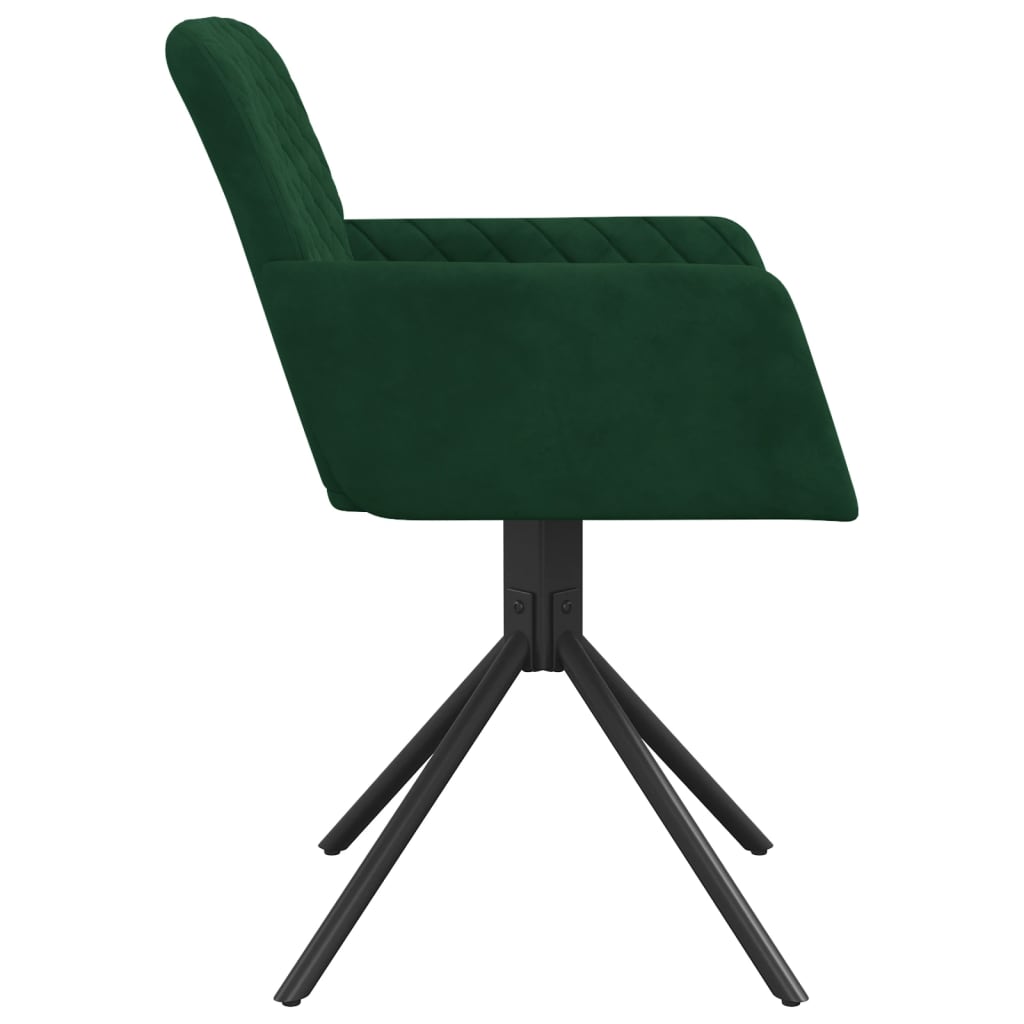 Eetkamerstoelen draaibaar 2 st fluweel donkergroen is nu te koop bij PeponiXL, paradijselijk wonen!