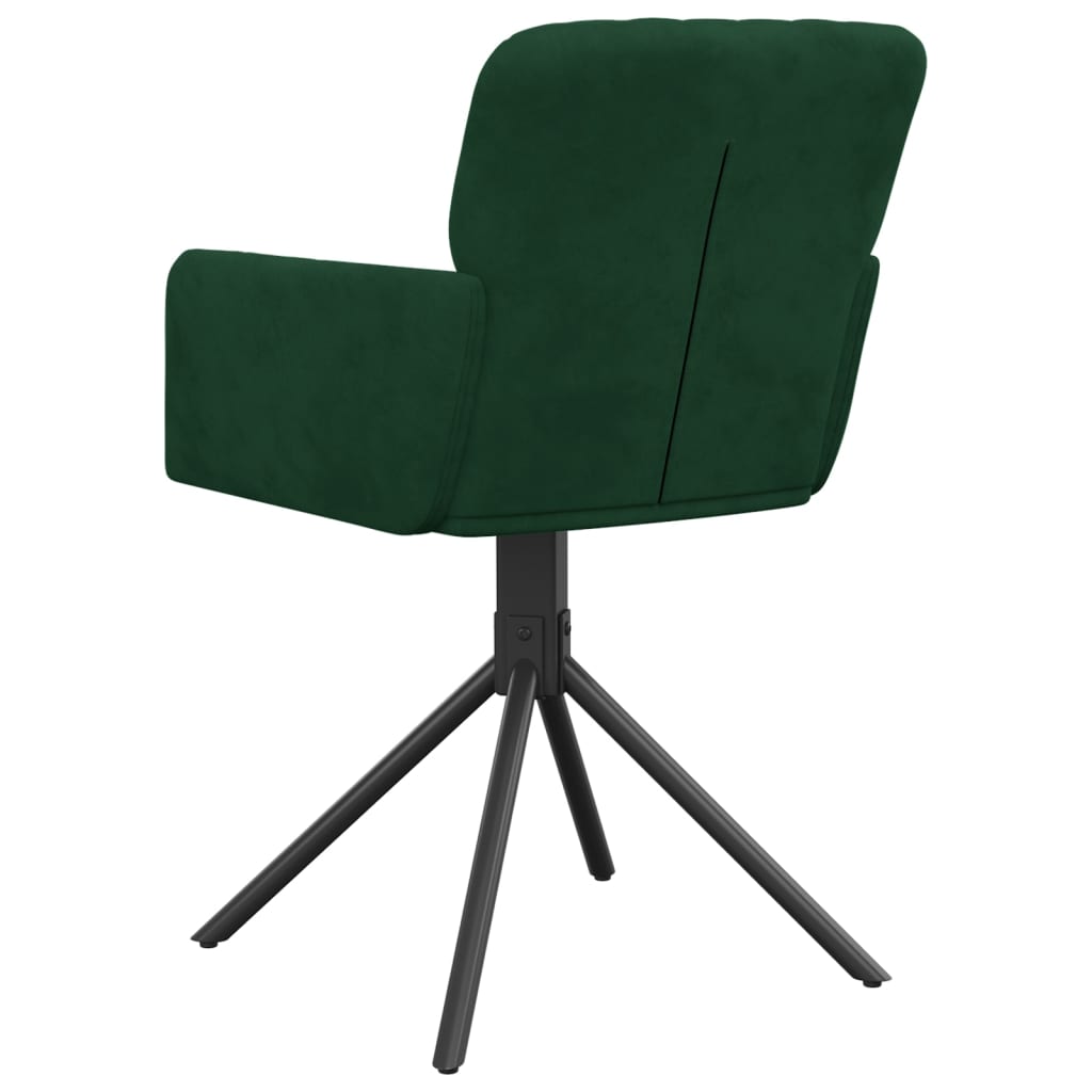 Eetkamerstoelen draaibaar 2 st fluweel donkergroen is nu te koop bij PeponiXL, paradijselijk wonen!