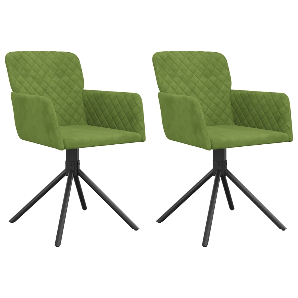 Eetkamerstoelen draaibaar 2 st fluweel lichtgroen is nu te koop bij PeponiXL, paradijselijk wonen!