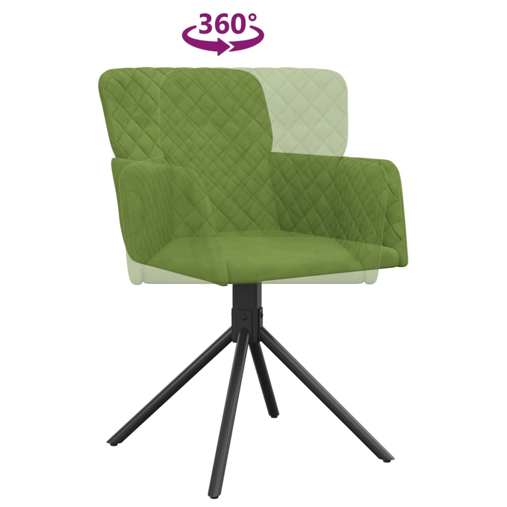 Eetkamerstoelen draaibaar 2 st fluweel lichtgroen is nu te koop bij PeponiXL, paradijselijk wonen!