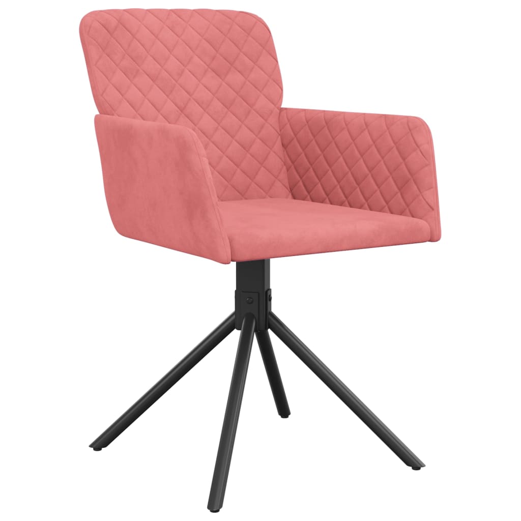 Eetkamerstoelen draaibaar 2 st fluweel roze is nu te koop bij PeponiXL, paradijselijk wonen!