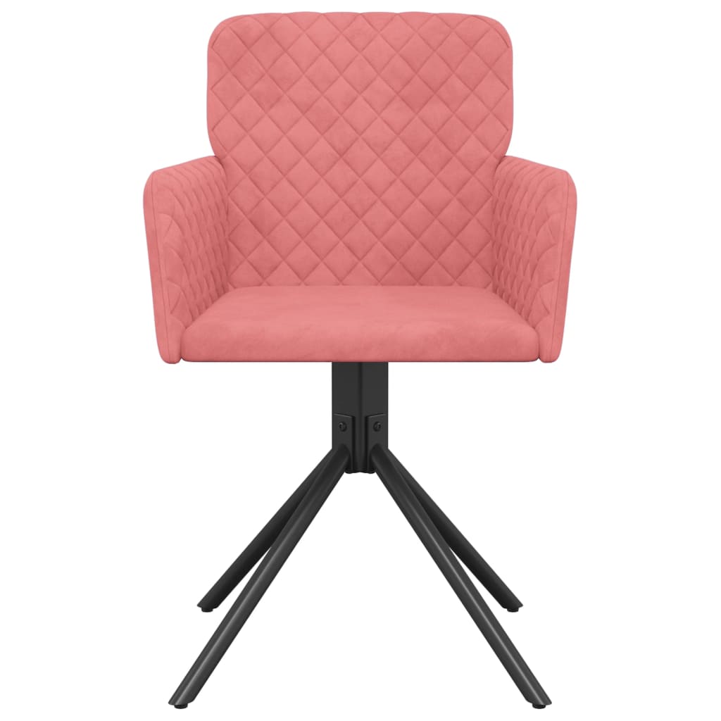 Eetkamerstoelen draaibaar 2 st fluweel roze is nu te koop bij PeponiXL, paradijselijk wonen!