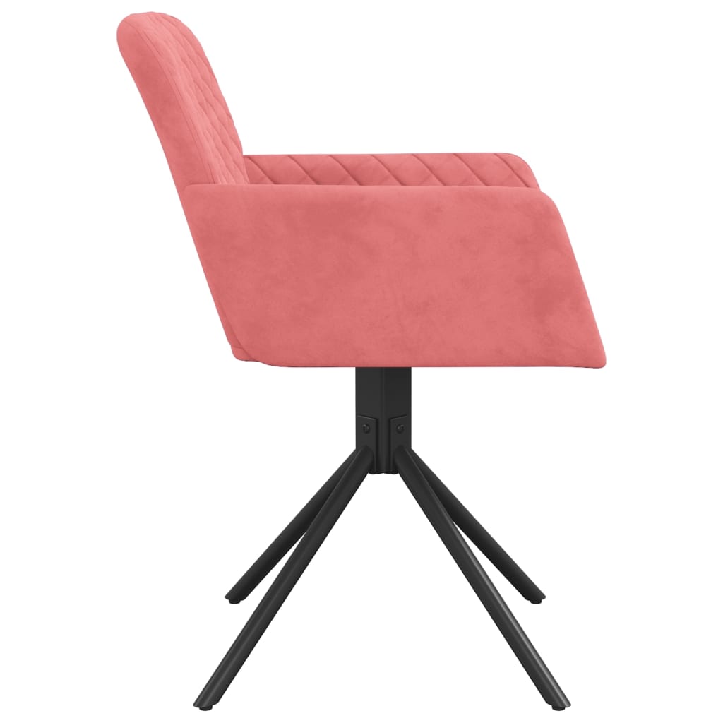 Eetkamerstoelen draaibaar 2 st fluweel roze is nu te koop bij PeponiXL, paradijselijk wonen!