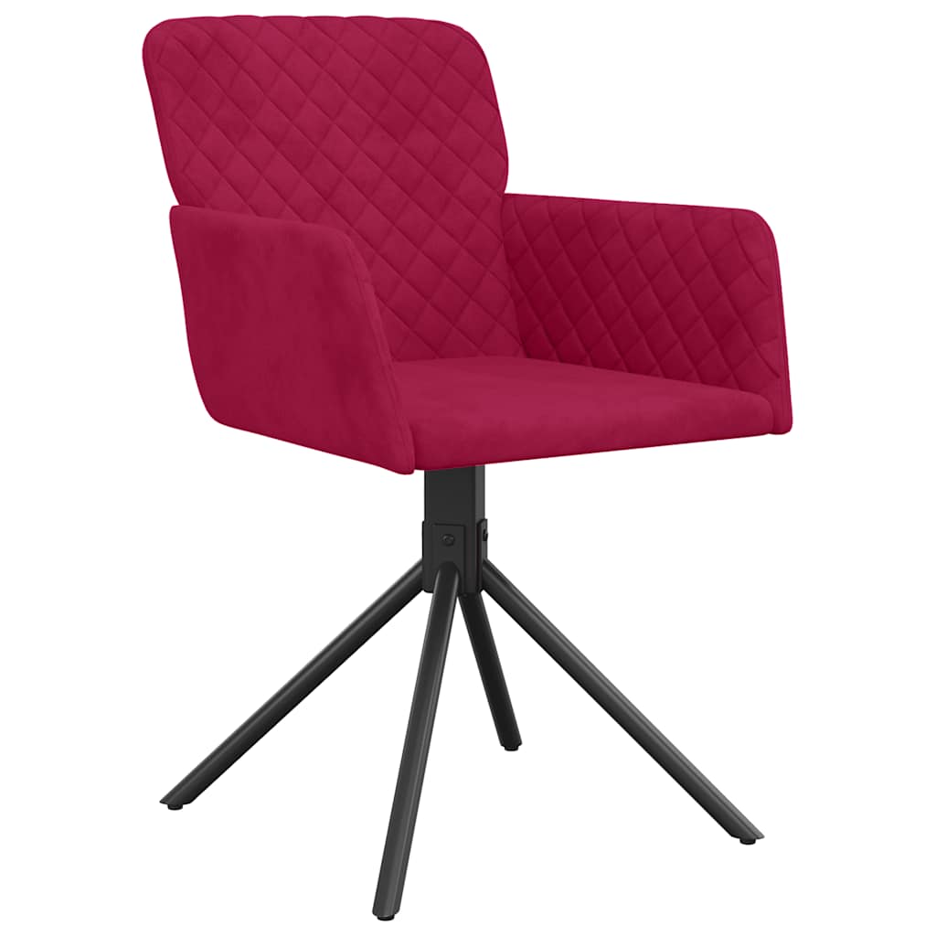 Eetkamerstoelen draaibaar 2 st fluweel wijnrood is nu te koop bij PeponiXL, paradijselijk wonen!
