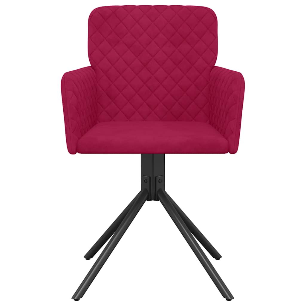 Eetkamerstoelen draaibaar 2 st fluweel wijnrood is nu te koop bij PeponiXL, paradijselijk wonen!