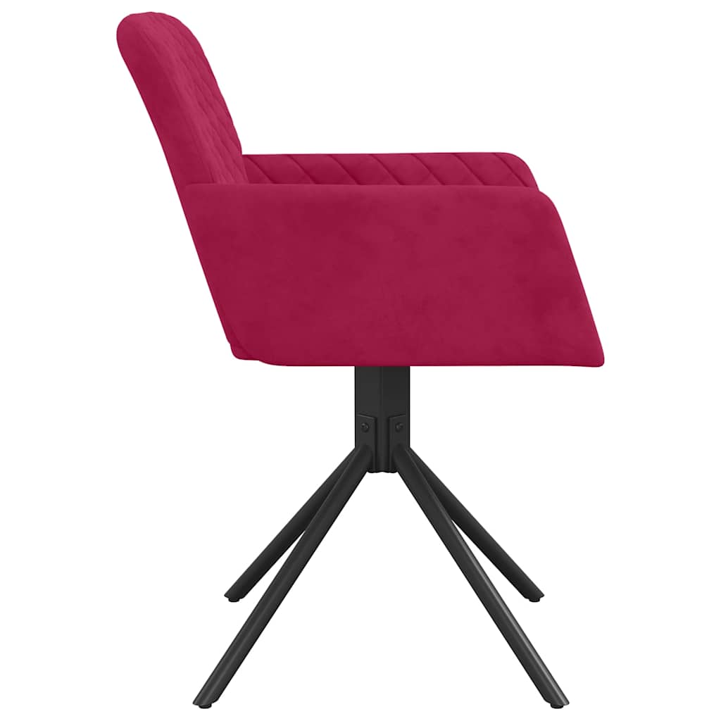 Eetkamerstoelen draaibaar 2 st fluweel wijnrood is nu te koop bij PeponiXL, paradijselijk wonen!