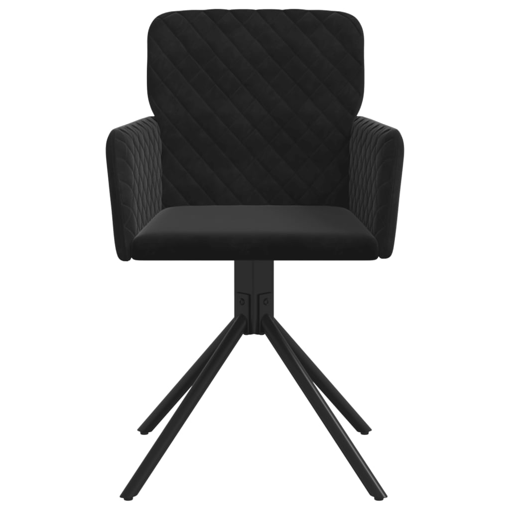 Eetkamerstoelen draaibaar 2 st fluweel zwart is nu te koop bij PeponiXL, paradijselijk wonen!