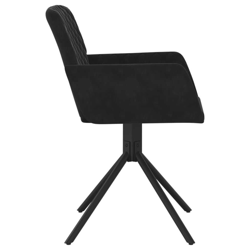 Eetkamerstoelen draaibaar 2 st fluweel zwart is nu te koop bij PeponiXL, paradijselijk wonen!