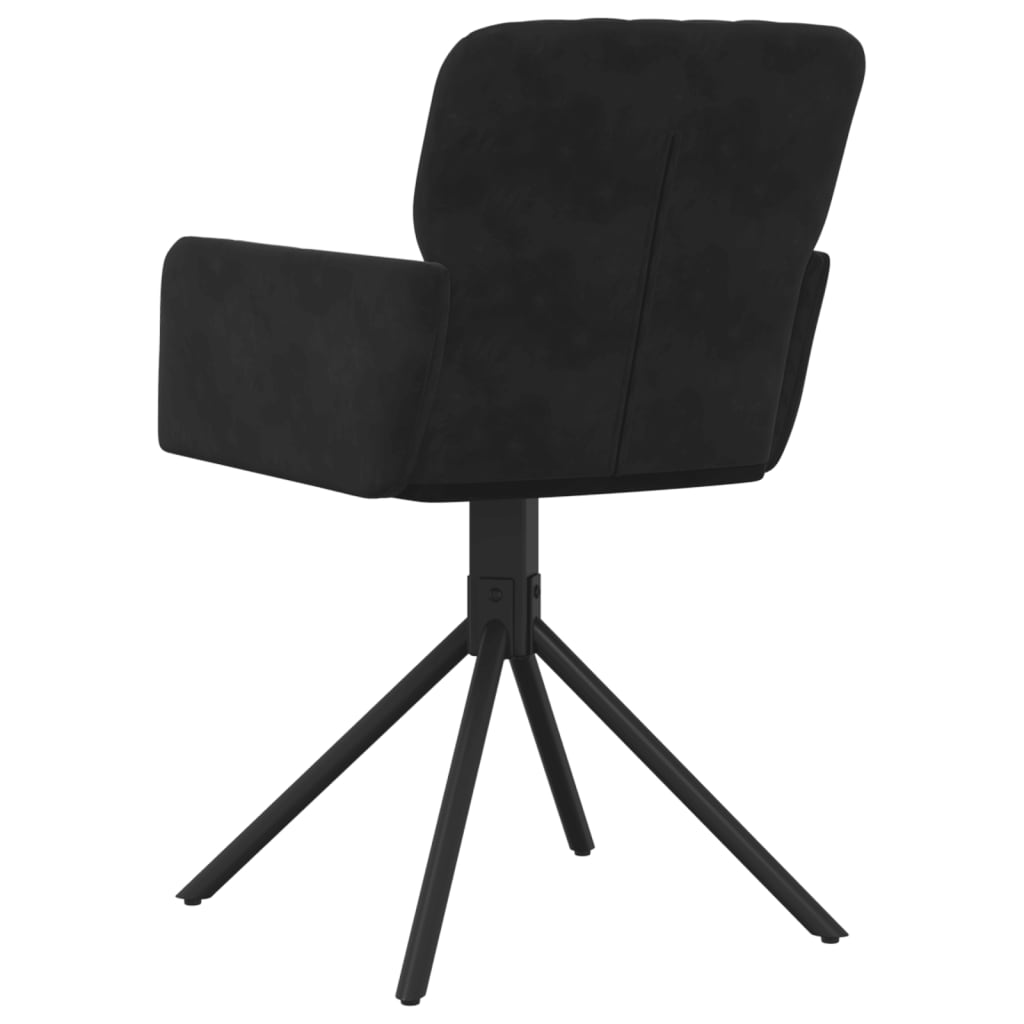 Eetkamerstoelen draaibaar 2 st fluweel zwart is nu te koop bij PeponiXL, paradijselijk wonen!