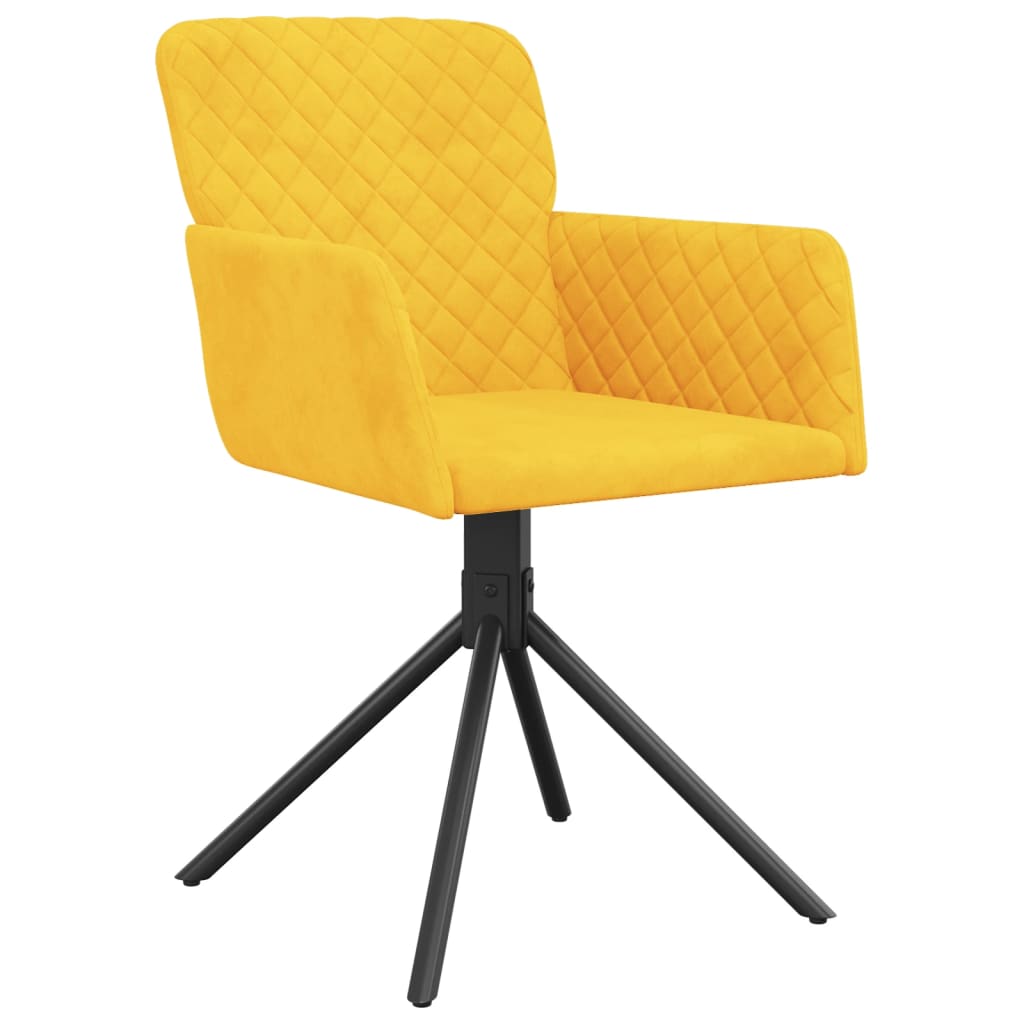 Eetkamerstoelen draaibaar 2 st fluweel geel is nu te koop bij PeponiXL, paradijselijk wonen!