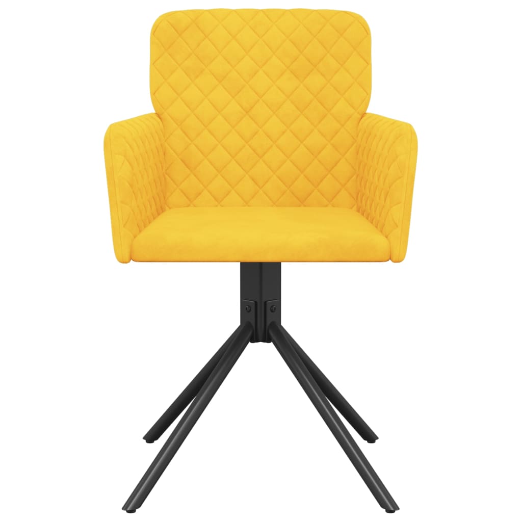 Eetkamerstoelen draaibaar 2 st fluweel geel is nu te koop bij PeponiXL, paradijselijk wonen!