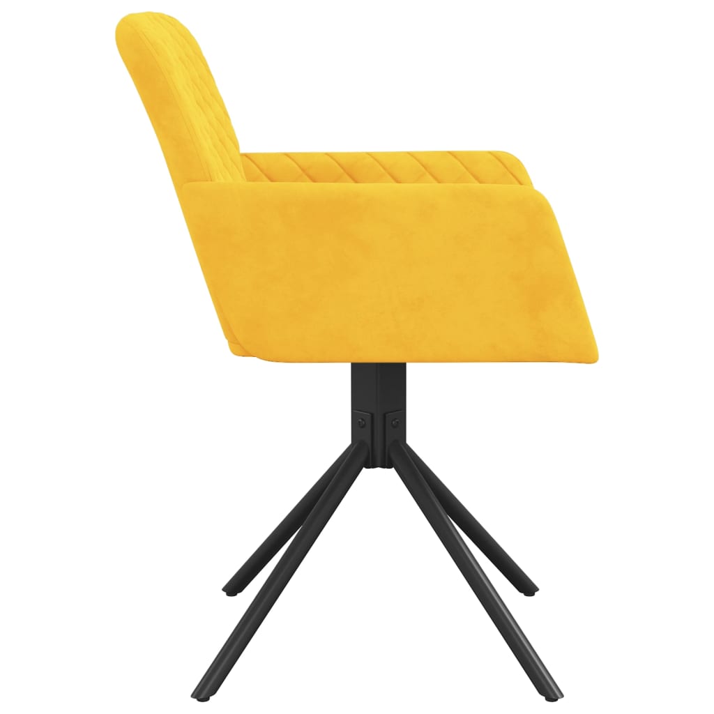Eetkamerstoelen draaibaar 2 st fluweel geel is nu te koop bij PeponiXL, paradijselijk wonen!