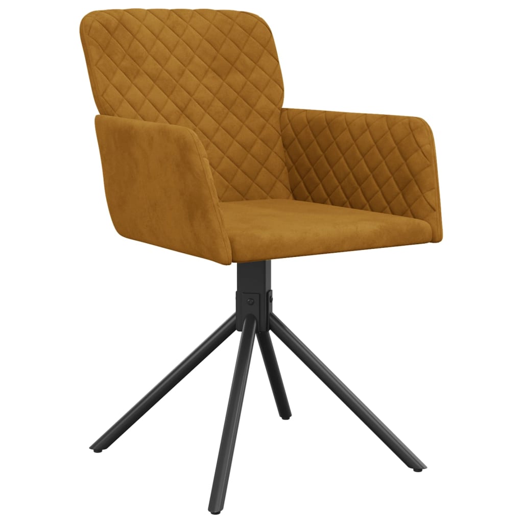 Eetkamerstoelen draaibaar 2 st fluweel bruin is nu te koop bij PeponiXL, paradijselijk wonen!